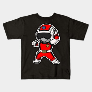 Red Flash Choushinsei Flashman Super Sentai Chibi Kawaii Style Kids T-Shirt